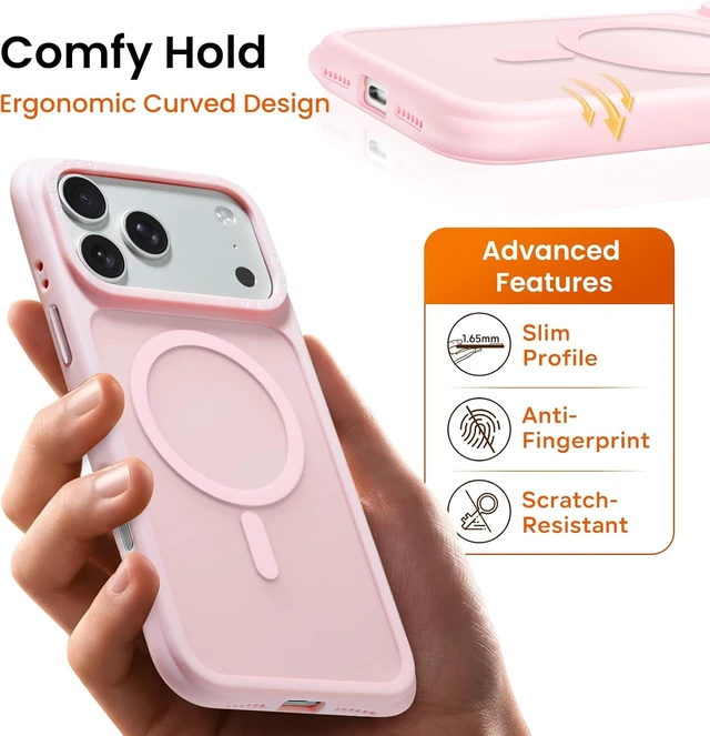 Alt view image 5 of 7 - Magnetic for iPhone 17 Pro Max Case 20FT Drop Protection Slim Fit