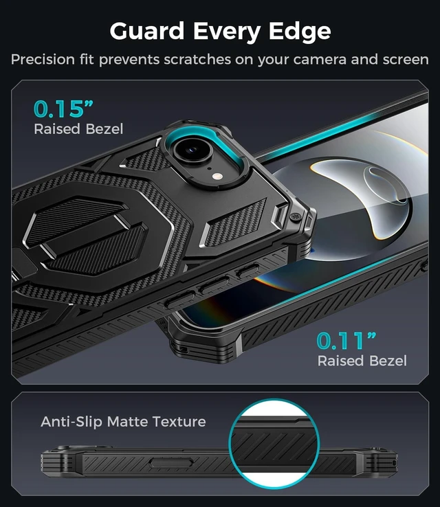 Alt view image 7 of 7 - Magnetic for iPhone 17e Case/iPhone 16e Case with Screen Protector Black