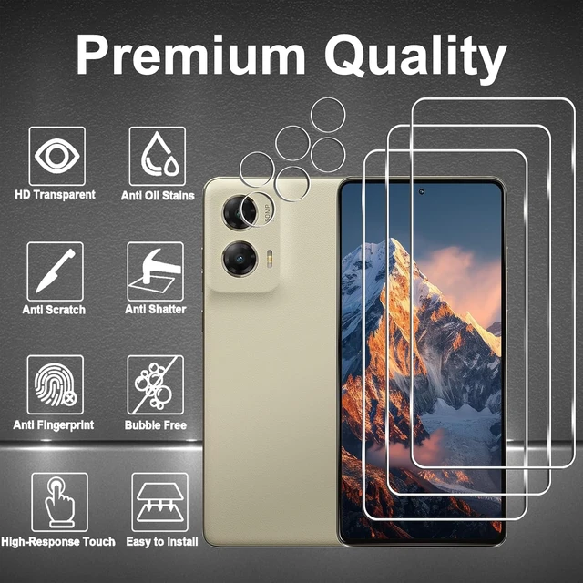 Alt view image 2 of 7 - for Moto G Stylus 5G 2024 Screen Protector +Camera Lens Protector