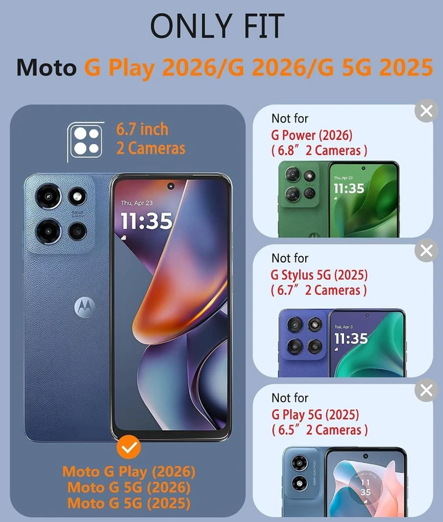 Alt view image 2 of 7 - for Moto G 2026/2025 Case Moto G Play 2026 Case with Belt-Clip