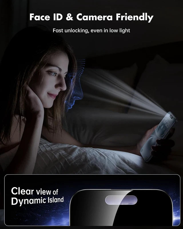 Alt view image 7 of 7 - iPhone 16 Pro Max Privacy Screen Protector + Camera Protector