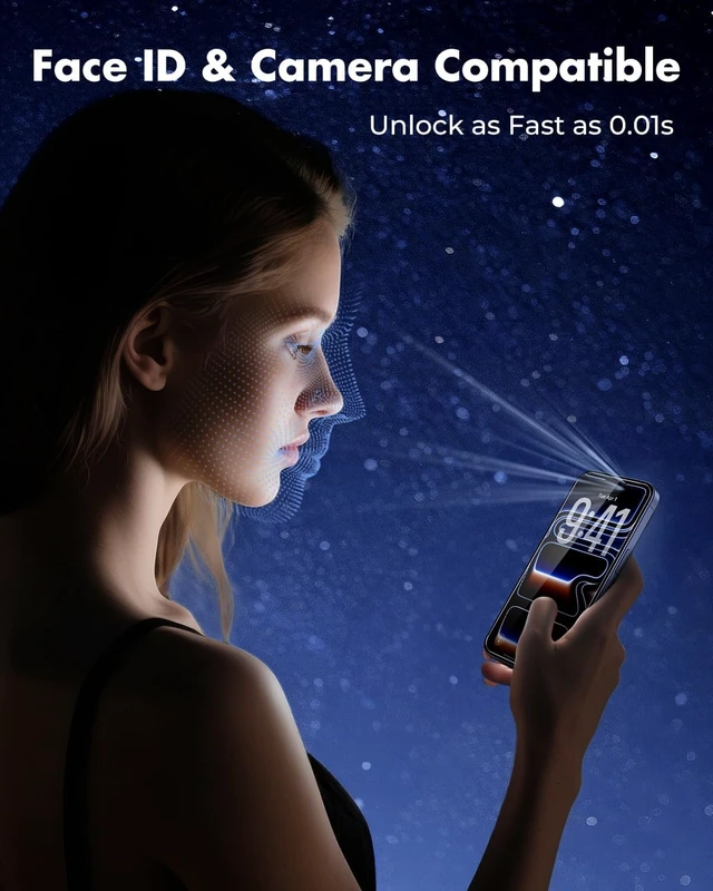 Alt view image 6 of 7 - 4-Pack iPhone 17 Pro Screen Protector Military-Grade Glass
