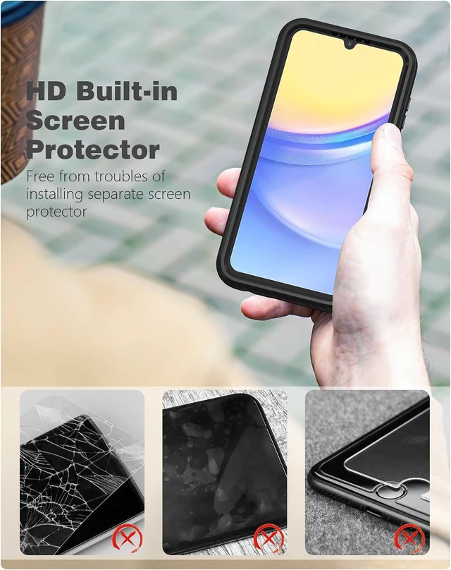 Alt view image 5 of 7 - for Galaxy A15 5G Phone Case Built-in Screen Protector