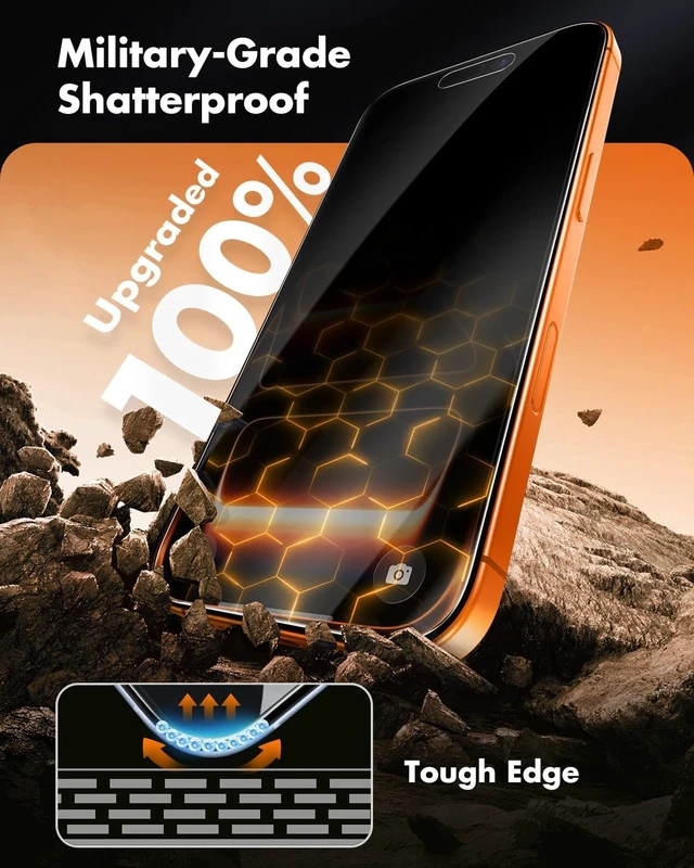 Alt view image 5 of 7 - for iPhone 17 Pro Max Privacy Screen Protector QuickSet Box