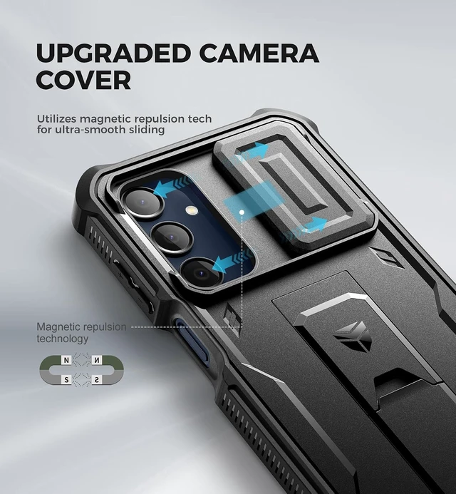 Alt view image 3 of 7 - for Galaxy A16 5G Case with Magnetic Slide Camera Cover