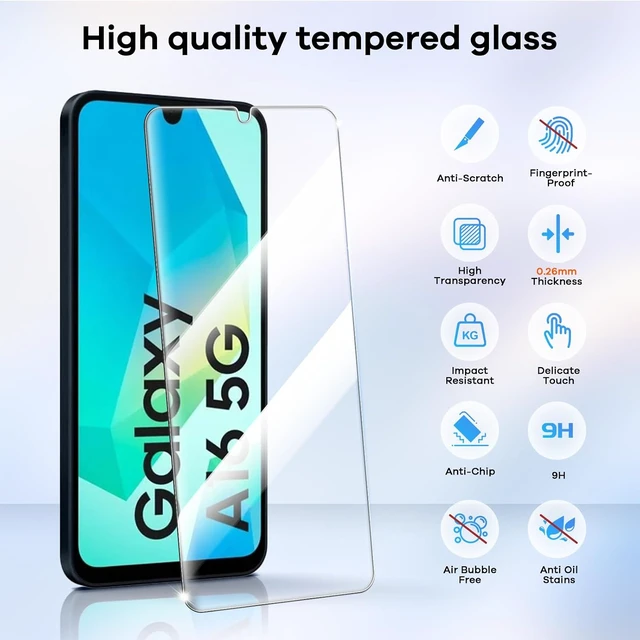 Alt view image 3 of 7 - 4+4 for Galaxy A16 5G Screen Protector Camera Lens Protector