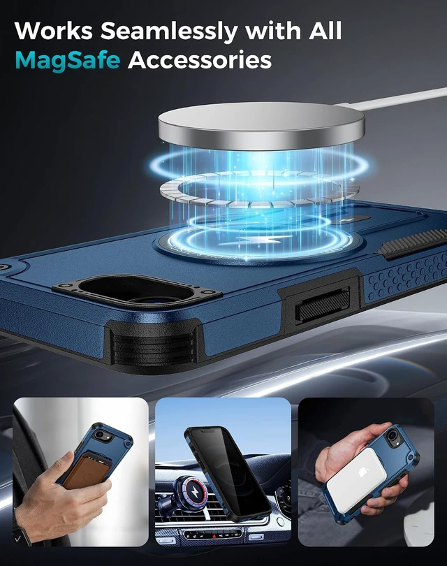 Alt view image 6 of 7 - for iPhone 17e/16e Case with Privacy Tempered Glass Screen Protector