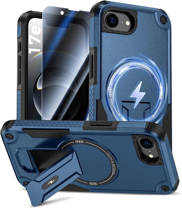 Main image of for iPhone 17e/16e Case with Privacy Tempered Glass Screen Protector
