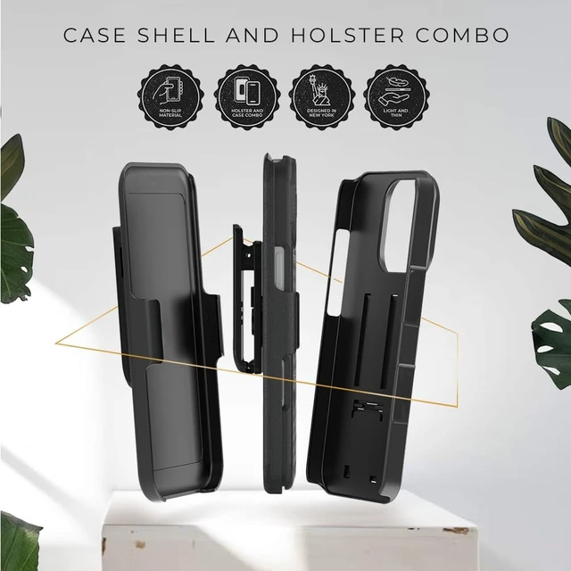 Alt view image 5 of 7 - for iPhone 16 Pro Case with Belt Clip Rigid Kickstand | 6.3