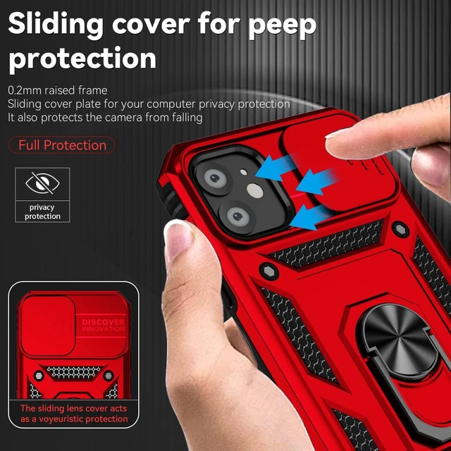 Alt view image 3 of 7 - for iPhone 11 Phone Case with HD Screen Protector 6.1 Red