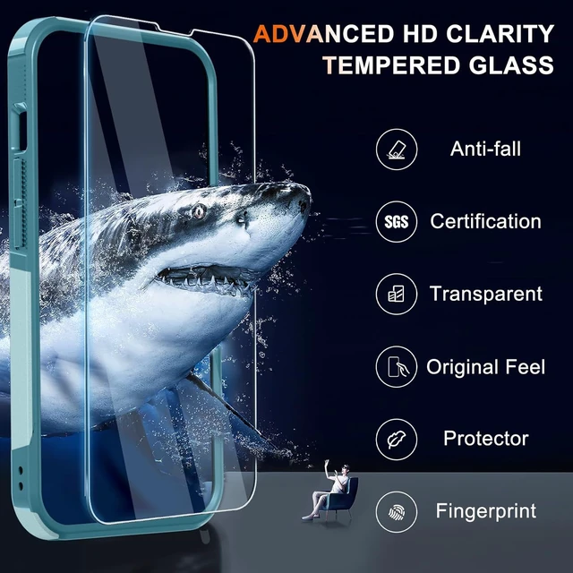 Alt view image 3 of 7 - for iPhone 16e Case & iPhone 17e Case with Screen Protector Military Grade Heavy Duty Shockproof Phone Cover with Wrist Lanyard Strap for iPhone 16e & iPhone 17e Mint Green