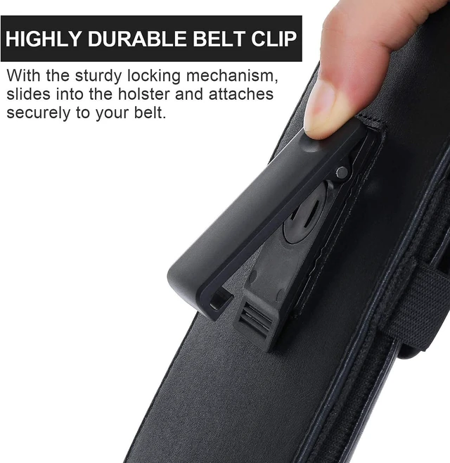 Alt view image 5 of 7 - Phone Holster for Galaxy S24+ Note 20 Ultra 5G Leather Belt Case 360 Rotating Pouch Case Holster Belt Clip for S23+ S22+ 5G S21 FE 5G Note 10 Plus 5G S21+ S20 Ultra S20+ S10+