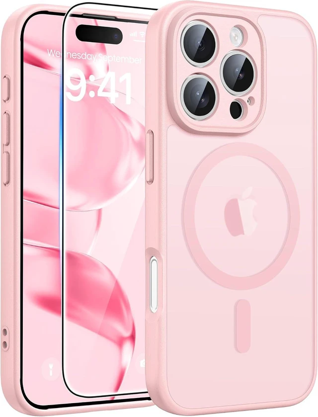 Main image of for iPhone 16 Pro Case Fit for Magsafe Light Pink
