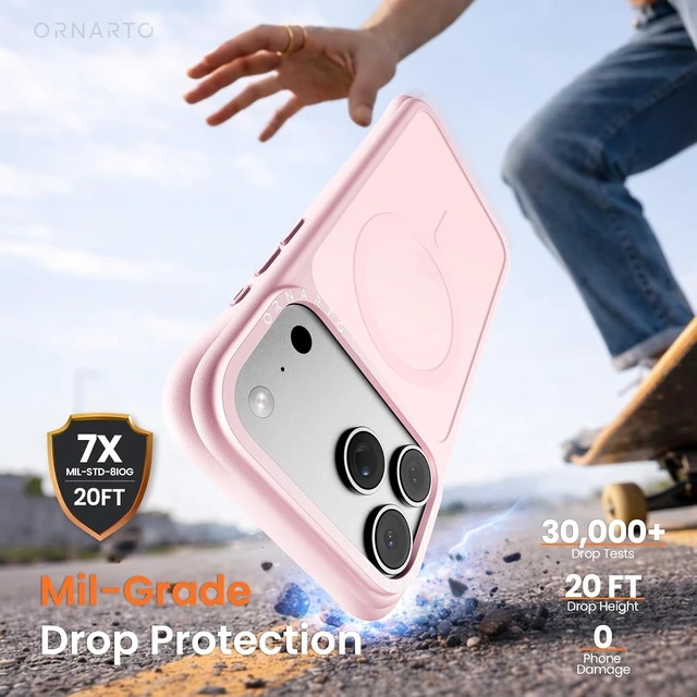 Alt view image 4 of 7 - Magnetic for iPhone 17 Pro Max Case 20FT Drop Protection Slim Fit