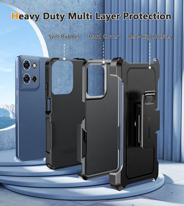 Alt view image 3 of 7 - for Moto G 2026/2025 Case Moto G Play 2026 Case with Belt-Clip