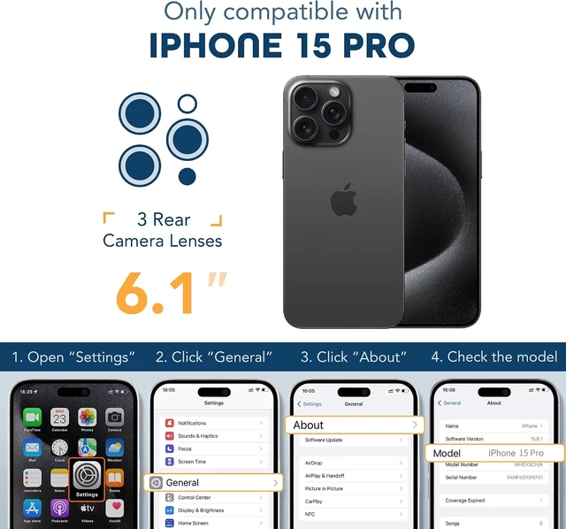 Alt view image 7 of 7 - for iPhone 15 Pro Case Compatible with MagSafe Black