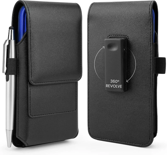 Main image of Phone Holster for iPhone Air 17 Pro Max 16/15/14/13/12/11 Pro Max Leather Belt Case 360 Rotating Pouch Holster Belt Clip Case for iPhone Xs Max 8 Plus 7 Plus 6s+ 6+ Galaxy S25+ S24+ S23+ S22+