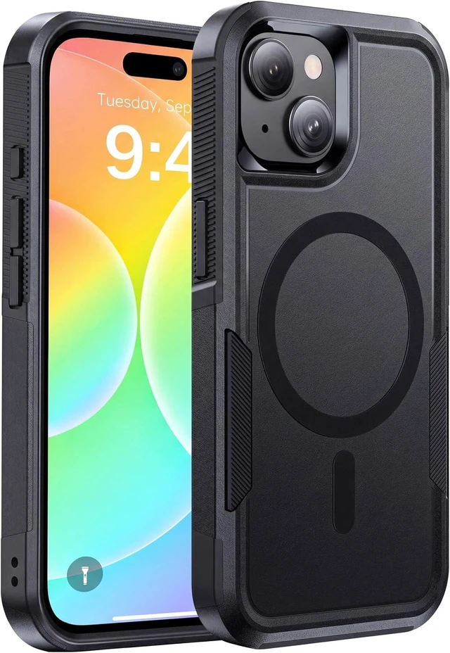Main image of Magnetic for iPhone 15 Case Military-Grade Shockproof Black