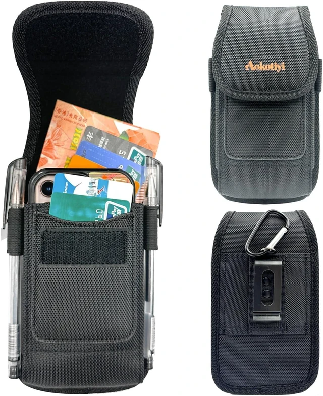 Main image of Phone Holster Nylon Belt Clip Pouch