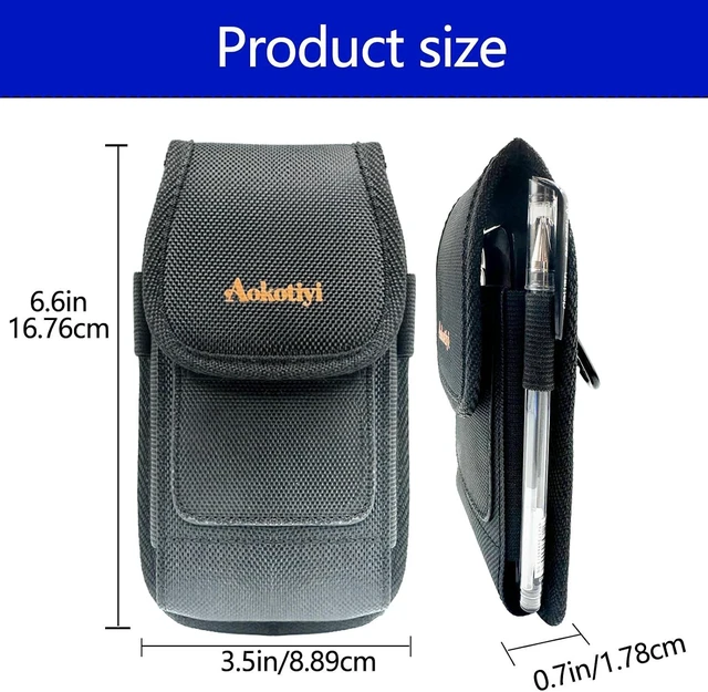 Alt view image 2 of 5 - Phone Holster Nylon Belt Clip Pouch