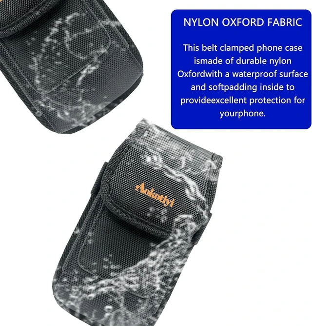 Alt view image 4 of 5 - Phone Holster Nylon Belt Clip Pouch