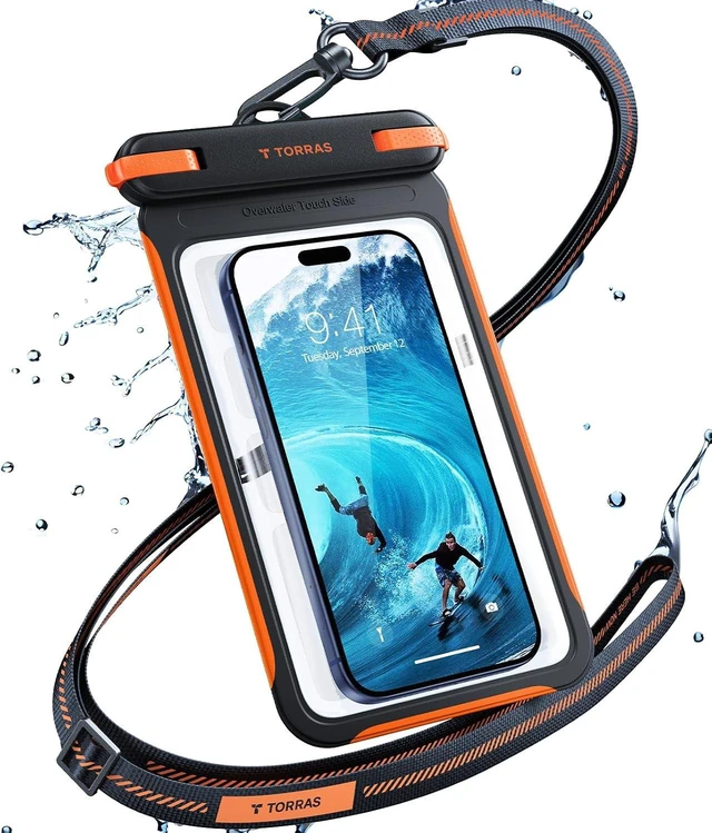 Main image of IPX8 Waterproof Phone Pouch Floating Underwater Touch Screen Black