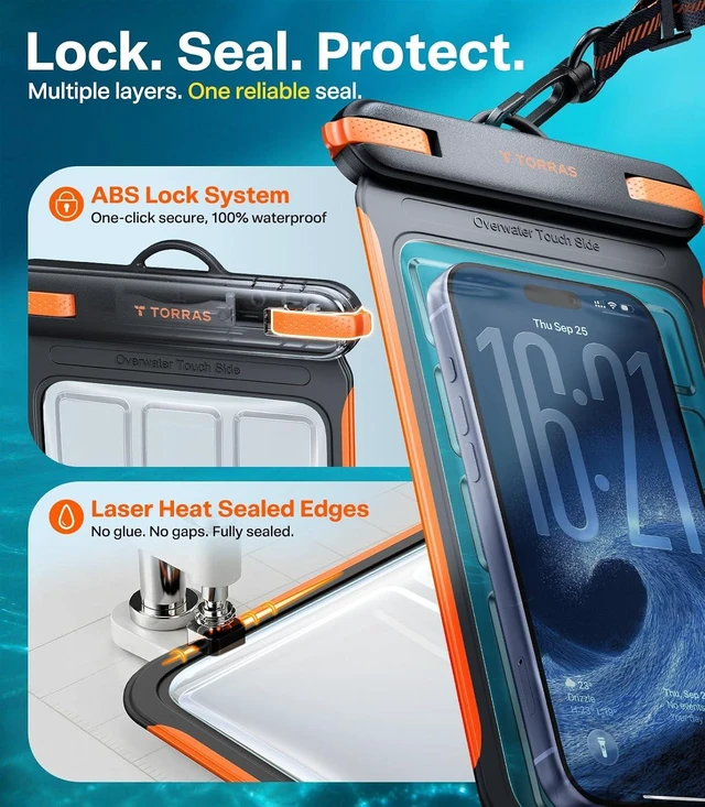 Alt view image 5 of 7 - IPX8 Waterproof Phone Pouch Floating Underwater Touch Screen Black