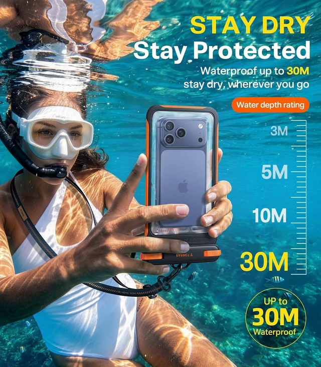 Alt view image 7 of 7 - IPX8 Waterproof Phone Pouch Floating Underwater Touch Screen Black