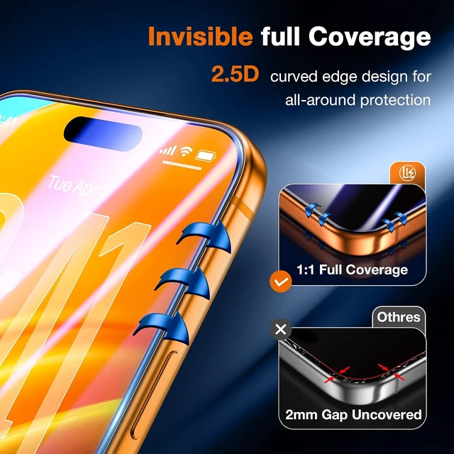 Alt view image 6 of 7 - for iPhone 18 Pro Max/iPhone 17 Pro Max Screen Protector Smartwatch
