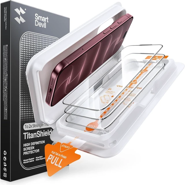 Main image of 3 Pack for iPhone 18 Pro Max Screen Protector 2X Impact