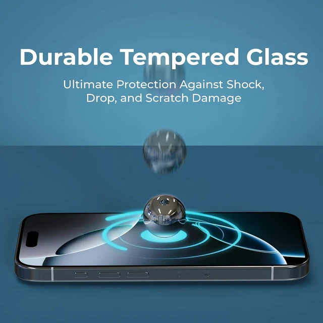 Alt view image 6 of 7 - 2 Pack Tempered Glass Screen Protector for iPhone 16