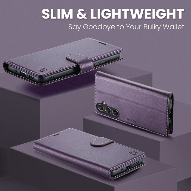 Alt view image 5 of 5 - Wallet Case for Galaxy A17 5G Purple