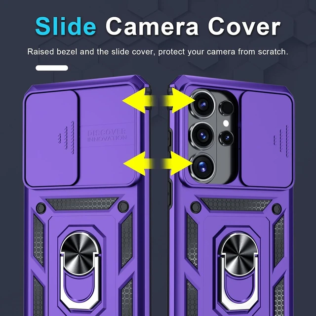 Alt view image 2 of 3 - for Galaxy S26 Ultra Case Built in Slide Camera Cover Purple