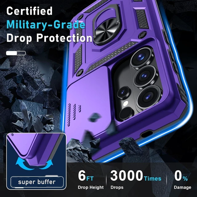 Alt view image 3 of 3 - for Galaxy S26 Ultra Case Built in Slide Camera Cover Purple