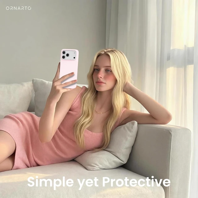 Alt view image 6 of 6 - for iPhone 18 Pro Case Slim Liquid Silicone Cover Chalk Pink
