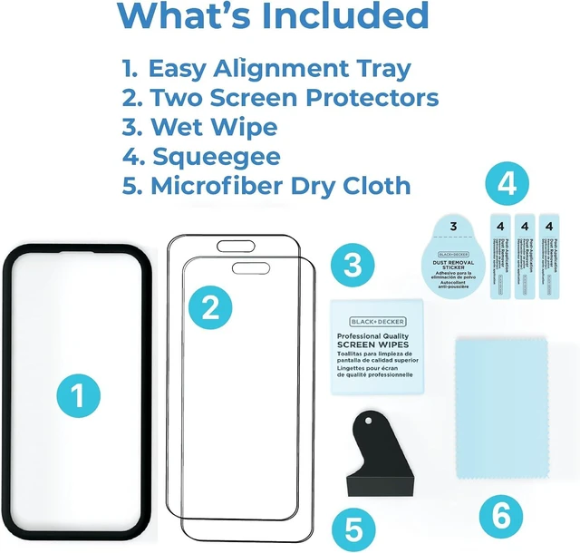 Alt view image 7 of 7 - 2 Pack Tempered Glass Screen Protector for iPhone 16