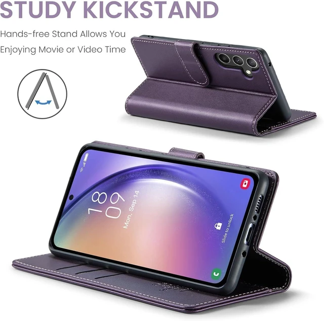 Alt view image 3 of 5 - Wallet Case for Galaxy A17 5G Purple