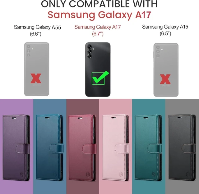 Main image of Wallet Case for Galaxy A17 5G Purple