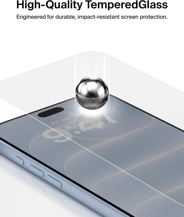 Alt view image 2 of 2 - TemperedGlass Screen Protector 2 Pack iPhone 18 Pro Max/17 Pro Max
