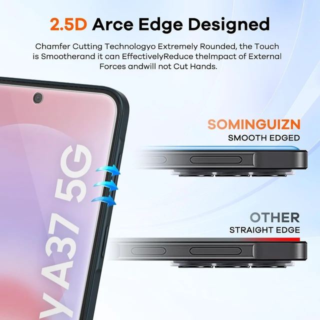 Alt view image 2 of 3 - 4+4 for Galaxy A37 5G Screen Protector Camera Lens Protector