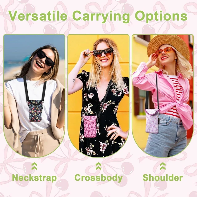 Main image of Flap Closure Secure Cell Phone Bag with Card Pocket for iPhone &