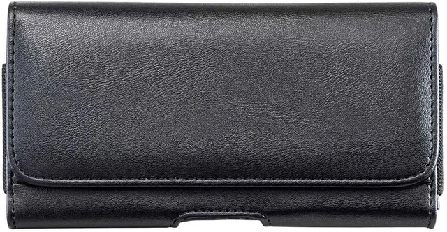 Alt view image 2 of 7 - Cell Phone Holster Holder Belt Clip Case Pouch with Card Slot (Black Large)