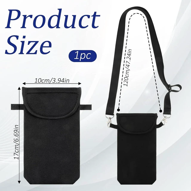 Alt view image 2 of 7 - Universal Cell Phone Pouch Waterproof Neoprene Phone Sleeve with Neck Strap Lanyard Holder Around Neck Carrying Case for Cellphone Men Women