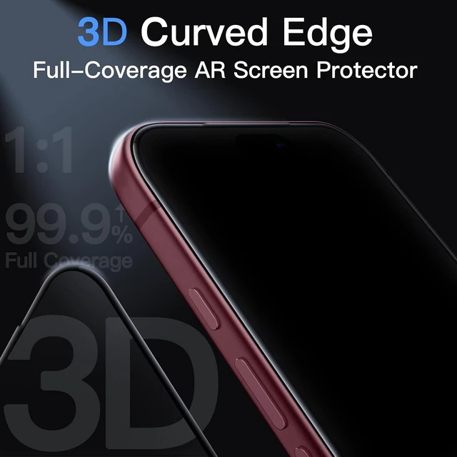 Alt view image 3 of 7 - 3D 9H+ Anti-Reflective Screen Protector for iPhone 18 Pro/17 Pro