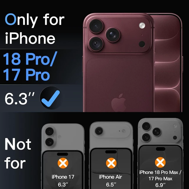 Alt view image 2 of 7 - 3D 9H+ Anti-Reflective Screen Protector for iPhone 18 Pro/17 Pro
