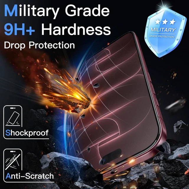 Alt view image 7 of 7 - 3D 9H+ Anti-Reflective Screen Protector for iPhone 18 Pro/17 Pro