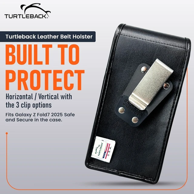 Alt view image 3 of 5 - Turtleback iPhone 18 Pro / 17 Pro Leather Belt Clip Holder Vertical-Medium