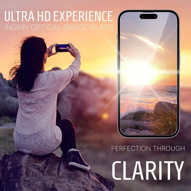 Alt view image 4 of 4 - Tempered Glass for iPhone 15 Screen Protector (6.1 inch 2023) - 3 X for iPhone Screen Protector 15 & 3 X for Camera Lens Guard Auto-Align Installation Ultra HD Long-Lasting Plasma Coating Fits Cases