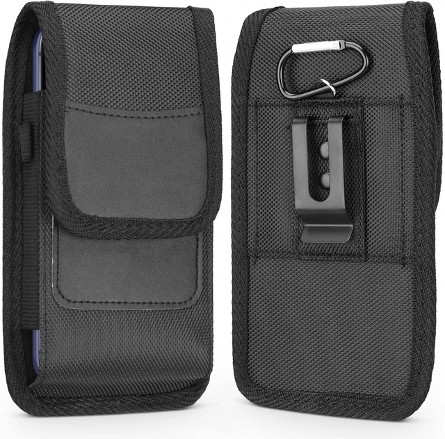 Main image of Vertical Nylon Cell Phone Holster Case with Belt Clip & Hook - XXL