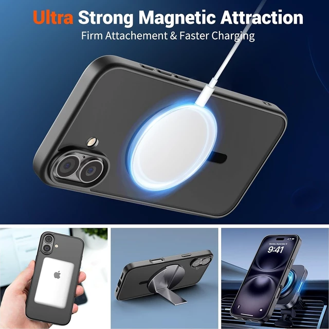 Alt view image 2 of 4 - Magnetic for iPhone 16 Case Black